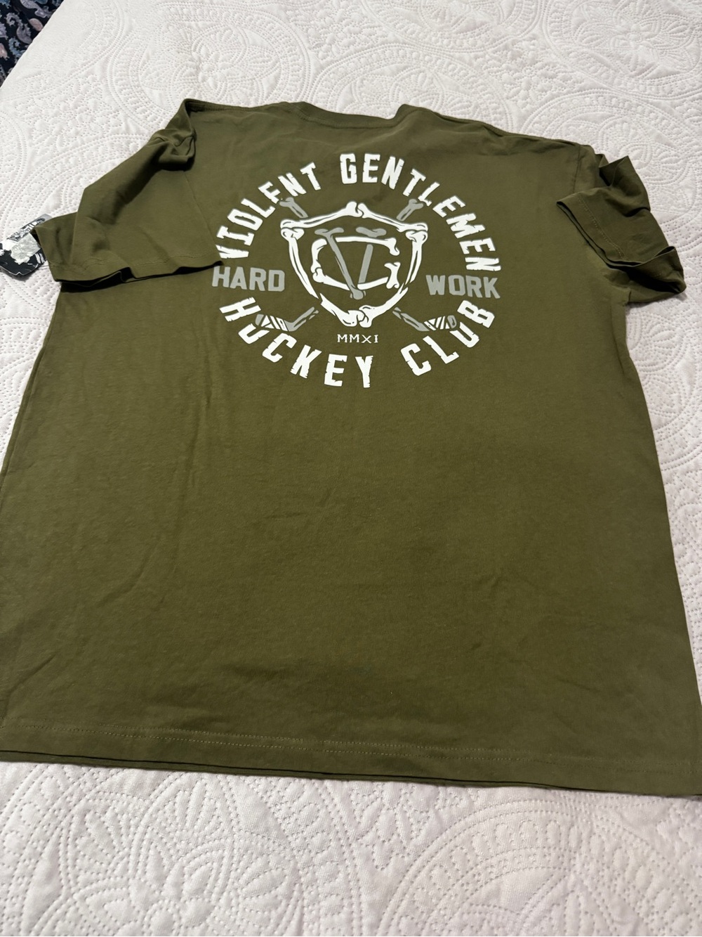 Violent Gentlemen Olive 'Hockey Club' Short T-shirth